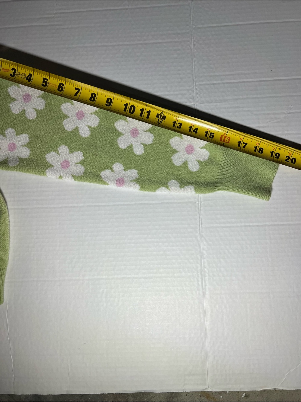 Green Floral V-Neck Cardigan Sweater - Picture 10 of 10
